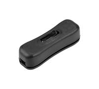 sourcing map Interruptor de cable en línea AC 250V 2A Interruptor basculante de luz SPST Negro