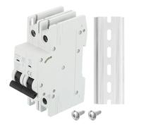 sourcing map Interruptor de circuito en miniatura CC 2P 63A 1000V aislador M125Z DIN montaje en riel DIN interruptor de desconexión protección térmica magnética viaje