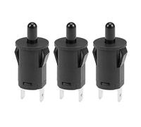 sourcing map Interruptor de la luz de la puerta del refrigerador de 10 mm, Interruptor momentáneo del refrigerador NC CA 250V negro 3 unidades