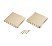 sourcing map Interruptor de luz para pared con botón de encendido/apagado, Conmutador, Interruptor de Superficie, 1 banda, 1 vía, tono dorado, 250 V, 10 A, 86 mm x 86 mm, paquete de 2