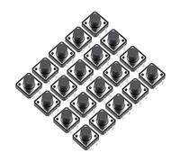 sourcing map Interruptor de pulsador táctil momentáneo PCB DIP Panel 12x12x8mm Mini/Micro/pequeño 20 piezas
