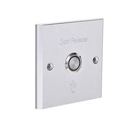 sourcing map Interruptor de Timbre, Interruptor de Botón 12V 3A, Pulsador Timbre, Conmutador Interruptor Pared, Control de Puerta con Indicador LED, Panel de Acero Inoxidable 86x86x7,7mm