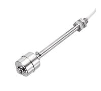 sourcing map Interruptor flotante de acero inoxidable, varilla de 75 mm, 110 V CC, 0,2 A, sensor de nivel de agua vertical, rosca M10, controlador de nivel de líquido para bomba/alarma, 1 unidad