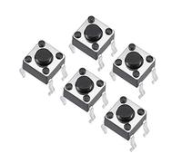 sourcing map Interruptor Pulsador Táctil momentáneo DIP 5pcs de Panel 4.5x4.5x3.8mm Mini/Micro/pequeño PCB