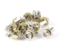 sourcing map Jack Estereo de 1/8" de Conector de Audio para Montaje en Panel 10 x Hembra de 3 Conductores de 3,5 mm