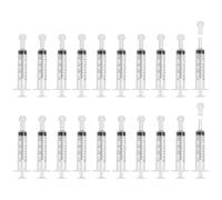 sourcing map Jeringas de alimentación con tapa, jeringas de plástico para alimentación líquida de mascotas, herramienta de medición sin aguja, 5 ml, (blanco, 20 piezas), diseñadas para perros/gatos