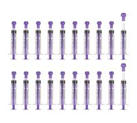 sourcing map Jeringas de alimentación con tapa, jeringas de plástico para alimentación líquida de mascotas, herramienta de medición sin aguja, 5 ml, (morado, 20 piezas), diseñadas para perros/gatos