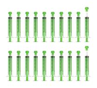 sourcing map Jeringas de alimentación con tapa, jeringas de plástico para alimentación líquida de mascotas, herramienta de medición sin aguja, 10 ml, (verde, 20 piezas), diseñadas para perros/gatos
