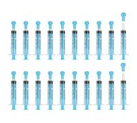 sourcing map Jeringas de alimentación con tapa, jeringas de plástico para alimentación líquida de mascotas, herramienta de medición sin aguja, 5 ml, (azul, 20 piezas), diseñadas para perros/gatos