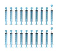 sourcing map Jeringas de alimentación con tapa, jeringas de plástico para alimentación líquida de mascotas, herramienta de medición sin aguja, 10 ml, (azul, 20 piezas), diseñadas para perros/gatos