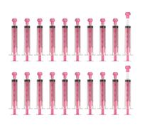 sourcing map Jeringas de alimentación con tapa, jeringas de plástico para alimentación líquida de mascotas, herramienta de medición sin aguja, 10 ml, (rosa, 20 piezas), diseñadas para perros/gatos