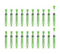 sourcing map Jeringas de alimentación con tapa, jeringas de plástico para alimentación líquida de mascotas, herramienta de medición sin aguja, 5 ml, (verde, 20 piezas), diseñadas para perros/gatos