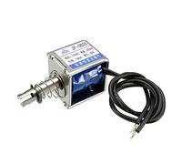 sourcing map JF-0826 DC 12V 2A 4.2W 20N 10mm Electroimán de Solenoide de Movimiento Lineal de Tipo Tirar