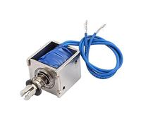sourcing map JF-0826B C.C. 12V 2A 20N Tipo Push-Pull Imán Electroimán de Solenoide de Bastidor Abierto