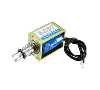 sourcing map JF-0837B DC 12V 1A 15N 10mm Push Pull Tipo Marco abierto Electroimán de movimiento lineal Solenoide