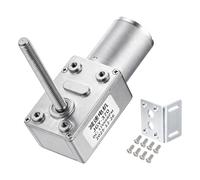 sourcing map JGY-370 - Motor de engranaje helicoidal de 12 V 66 RPM CC, eje de rosca M6, turbina de alto par, reductor de caja de engranajes helicoidales, motor eléctrico con cierre en forma de L para