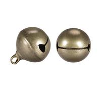sourcing map Jingle Bells, 0.79 pulgadas 15 piezas, artesanías de cobre campanas a granel DIY Campanas para mascotas Navidad Festival Decoración Fiesta Hogar Bronce, Decoración Navideña