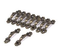 sourcing map Joyero puerta del arco Forma Tirador de 30 mm agujero central del tono de bronce 10pcs