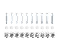 sourcing map Juego de 10 cierres de leva para muebles de 15 x 14 mm con cierres de clavija de 5,8 x 35 mm, tornillos de conexión de metal 3 en 1, kit surtido de tornillos para armarios, sillas,