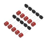 sourcing map Juego de 10 fusibles cilíndricos redondos redondos de soplado lento con portafusibles para reparación de piezas electrónicas PCB, LCD, T-10A 10A 250V, rojo