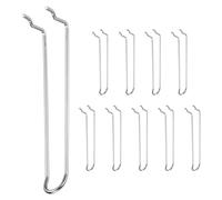 sourcing map Juego de 10 ganchos para tablero de clavijas de 18 cm, juego de ganchos para tablero de clavijas de 1/6 pulgadas para colgar estanterías, almacenamiento de herramientas, organización de