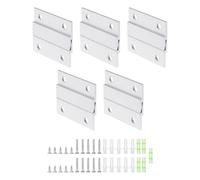 sourcing map Juego de 10 pares de ganchos franceses para fotos, 2 pulgadas de aluminio resistente, clip de barra en Z entrelazado, kit de soporte de montaje en pared para colgar espejo estante de