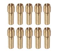 sourcing map Juego de 10 pinzas de latón de 3 mm, mini amoladora eléctrica, cambio rápido, juego de brocas para herramientas giratorias, diámetro de vástago de 4,3 mm