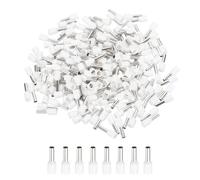 sourcing map Juego de 1000 conectores de cable eléctrico de virola aislada, terminales de alambre, 12 AWG para proyectos eléctricos, industria química industrial, color blanco