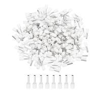 sourcing map Juego de 1000 conectores de cable eléctrico de virola aislada, terminales de alambre, 16 AWG, para proyectos eléctricos, industria química industrial, color blanco