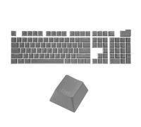 sourcing map Juego de 108 teclas de pudín de perfil OEM 60% ABS para diseño de teclado mecánico, color gris doble disparo