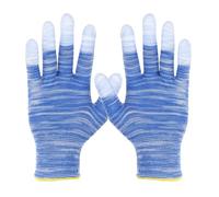 sourcing map Juego de 12 guantes antiestáticos de protección electrostática con puntas de los dedos de poliuretano, tamaño mediano para envolturas de vinilo automotrices y aplicaciones de calcomanías