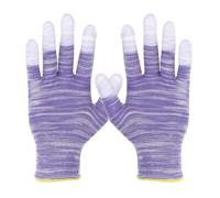 sourcing map Juego de 12 guantes antiestáticos de protección electrostática con puntas de los dedos de poliuretano, tamaño mediano para envolturas de vinilo automotrices y aplicaciones de calcomanías