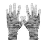 sourcing map Juego de 12 guantes antiestáticos, guantes de protección electrostática con palma de poliuretano, tamaño grande para envolturas de vinilo automotrices y aplicaciones de calcomanías, color