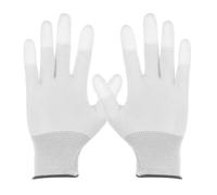 sourcing map Juego de 12 guantes antiestáticos, guantes de protección electrostática con puntas de los dedos de poliuretano, tamaño grande para envolturas de vinilo automotrices y aplicaciones de