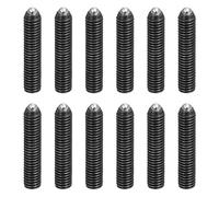 sourcing map Juego de 12 tornillos de punta de bola negros, M6 x 30 mm, acero al carbono, hexagonales, para máquinas electrónicas industriales, reparación de muebles del hogar, lugares de trabajo