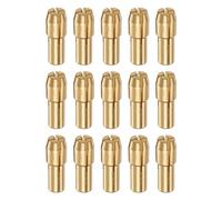 sourcing map Juego de 15 pinzas de latón de 1,2 mm, mini amoladora eléctrica, cambio rápido, juego de brocas para herramientas giratorias, diámetro de vástago de 4,8 mm