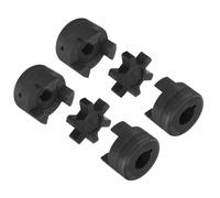 sourcing map Juego de 2 acopladores flexibles de 3 piezas de 1/5.1 cm a 3/10.2 cm L075 y araña de goma Buna-N NBR para equipo híbrido divisor de troncos