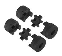 sourcing map Juego de 2 acopladores flexibles de 3 piezas de 1/5.1 cm a 5/20.3 cm L075 y araña de goma Buna-N NBR para equipo híbrido divisor de troncos