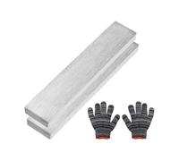 sourcing map Juego de 2 barras planas de acero inoxidable 304, 13/64 pulgadas de grosor, 25/32 pulgadas de ancho, 4 pulgadas de largo, barra de acero inoxidable con guantes, acabado cepillado, tiras