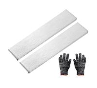 sourcing map Juego de 2 barras planas de acero inoxidable 316, 3/16 pulgadas de alto x 13/16 pulgadas de ancho x 3-15/16 pulgadas de largo, barra de acero con guantes, acabado cepillado para la