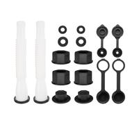 sourcing map Juego de 2 boquillas de repuesto para latas de gas, boquilla de vertido flexible con tapa de rosca fina/gruesa, tapa de sellado de boquilla, tapa de ventilación de lata de gas, tapa de