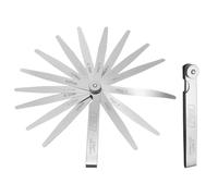 sourcing map Juego de 2 calibradores métricos de grosor de 0.02-1 mm, 17 cuchillas de 3.94 pulgadas, herramienta de medición de huecos de acero inoxidable 3CR13 para válvula de reparación de bujías de
