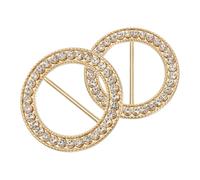 sourcing map Juego de 2 clips de seda para bufanda, con diamantes de imitación redondos para corbatas de camiseta, con botones anudados en las esquinas, hebilla de cintura para mujer, chal, camisas,