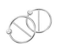 sourcing map Juego de 2 clips de seda para bufanda, corbatas de camiseta, con perlas, para ropa, con botones anudados en las esquinas, hebilla de cintura, soporte para envoltura, chal, camisas, ropa,