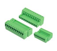 sourcing map Juego de 2 conectores de bloque de terminales de tornillo de montaje en PCB de 11 pines de 3 mm de paso de 0.1 pulgadas, macho y hembra, verde