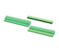sourcing map Juego de 2 conectores de bloque de terminales de tornillo de montaje en PCB de 22 pines de 5,08 mm/0,2 pulgadas, rectos, sin soldadura, 2EDGKD, conectores macho y hembra para 28-10 AWG