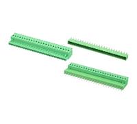 sourcing map Juego de 2 conectores de bloque de terminales de tornillo de montaje en PCB de 24 pines de 5,08 mm, sin soldadura, conectores macho y hembra 2EDGKD para 28-10 AWG, color verde