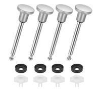 sourcing map Juego de 2 kits de reparación de desviador de boquilla de bañera, kit de reparación de grifo con fugas que incluye 2 vástagos de válvula, 2 sellos de taza, 2 puertas, plata cepillada