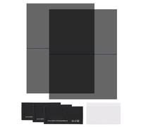 sourcing map Juego de 2 películas polarizadas, 20.1 cm adhesivas polarizadas filtra polarización lineal con kit de limpieza raspador para reparación de pantalla LCD, educación física, 0 grados
