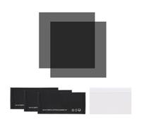 sourcing map Juego de 2 películas polarizadas, 3 x 3 pulgadas, adhesivas universales, filtro polarizador lineal con kit de limpieza, raspador para reparación de pantalla LCD, educación física (80 x 80